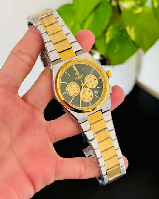 Two Tone Green Dail Chronograph-Waterproof Watch TS-02