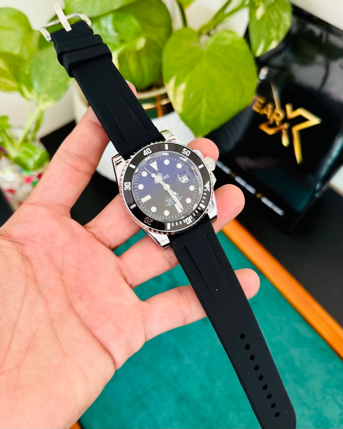 Sami Automatic Watch with Blue Dail