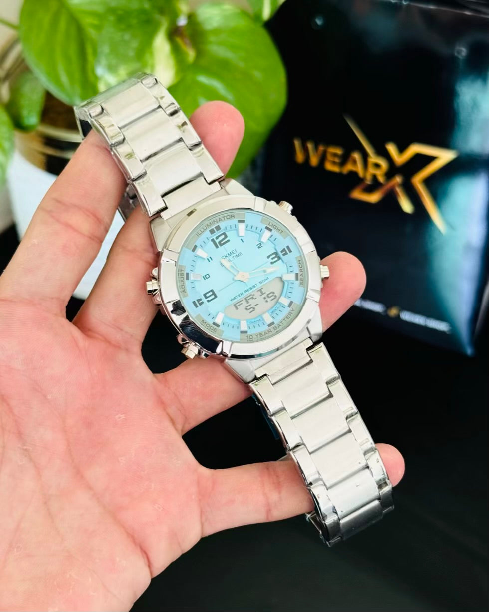 Digital & Analog Tifny Dail Waterproof Watch SK-02