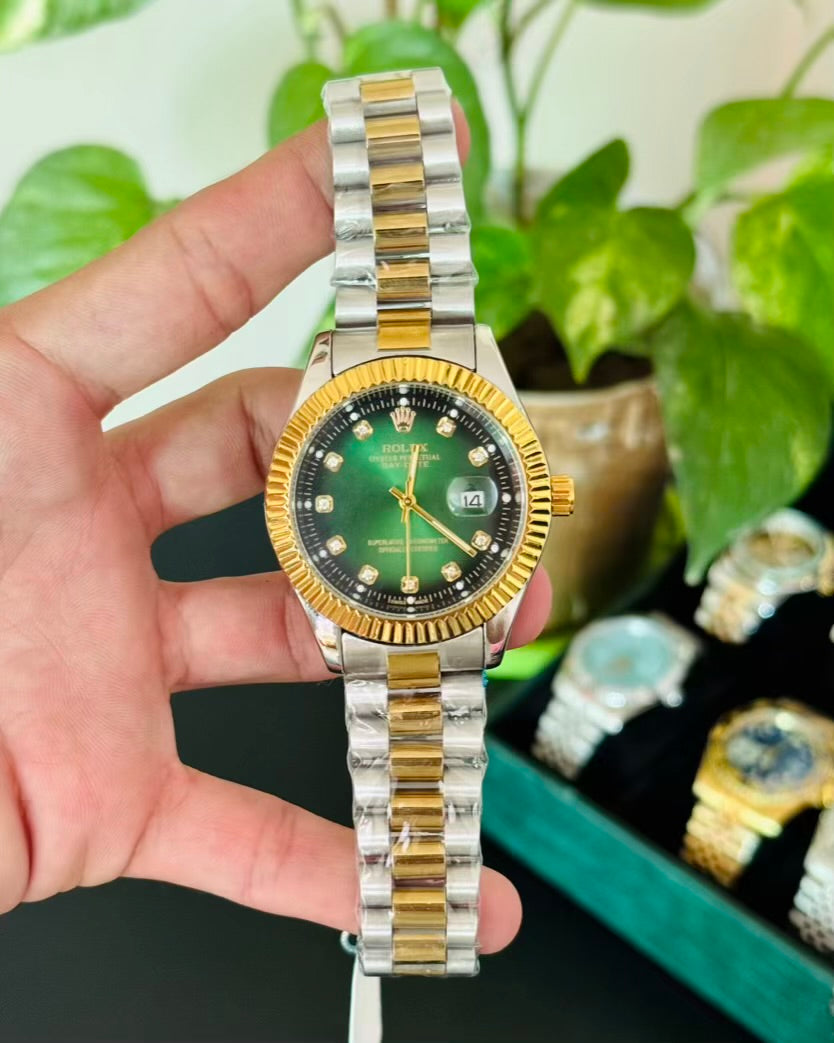 RLX Datejust Stainless Steel Green Dail Watch Rl-05