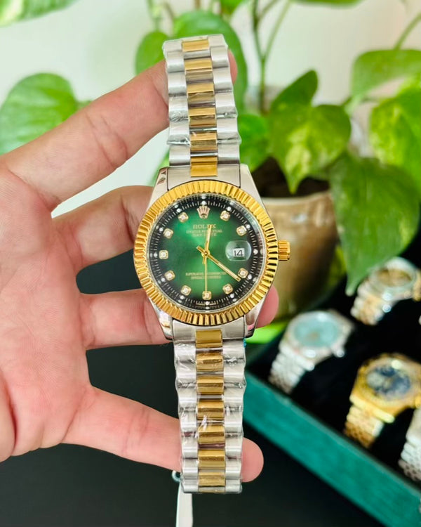 RLX Datejust Stainless Steel Green Dail Watch Rl-05