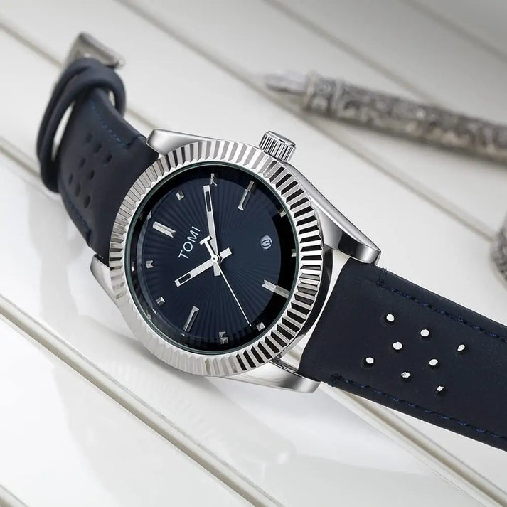Tomi Blue Strap Datejust Watch TM-05
