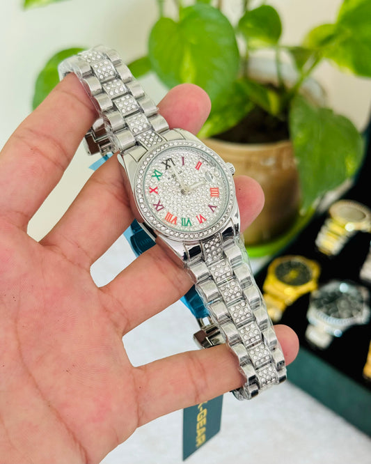Full Silver Stone Watch