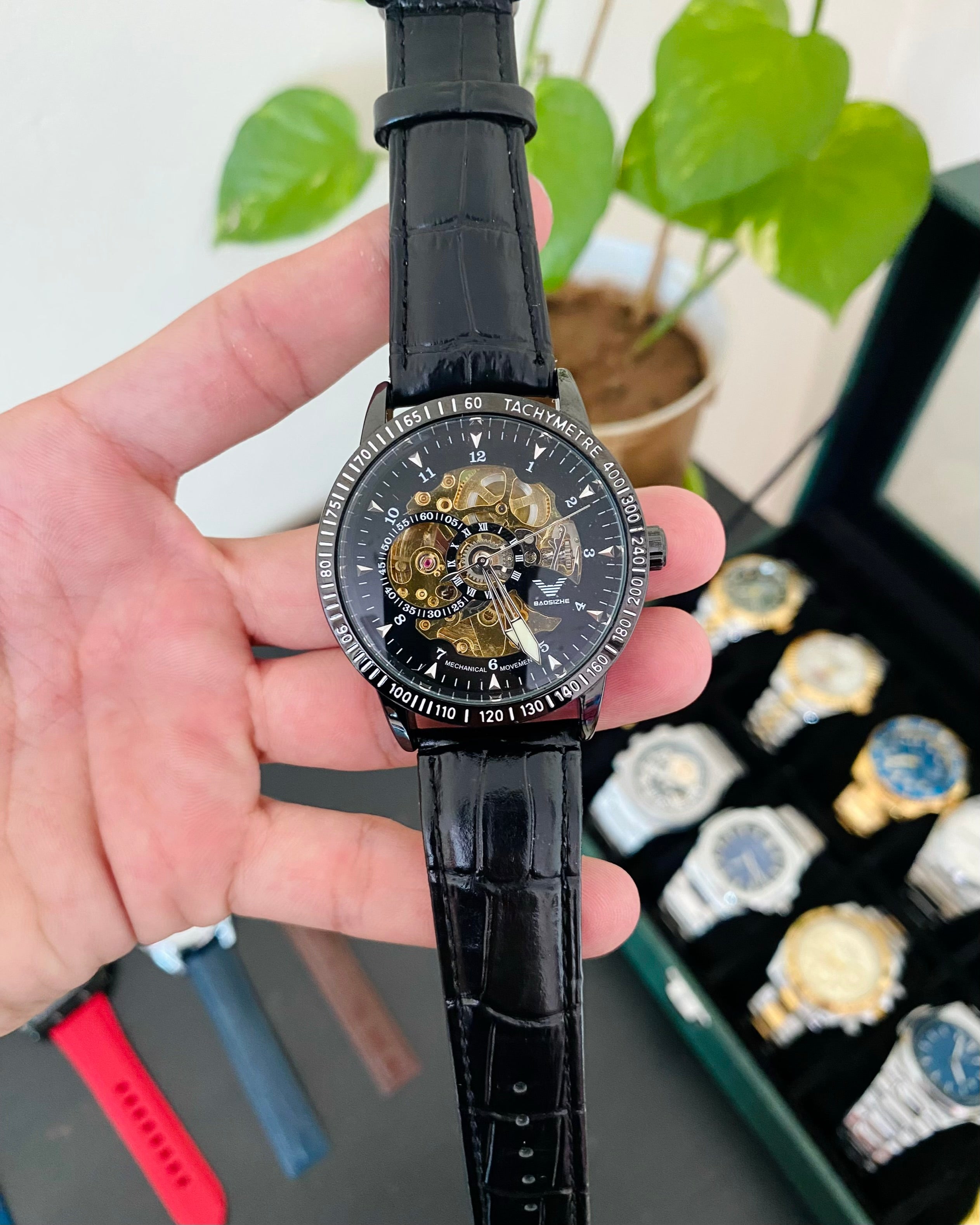 Automatic stainless steel Black watch