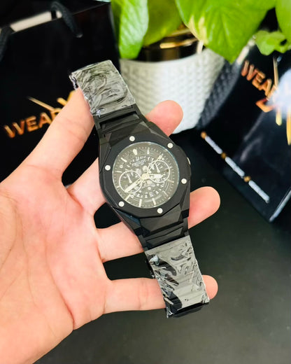 HB Full Black DateJust Watch HB-01