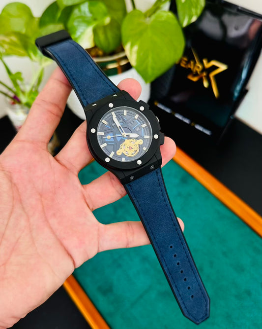 HB Sami Automatic | Blue Straps with Black Dail