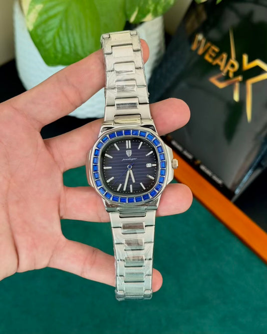 Blue Iced Watch