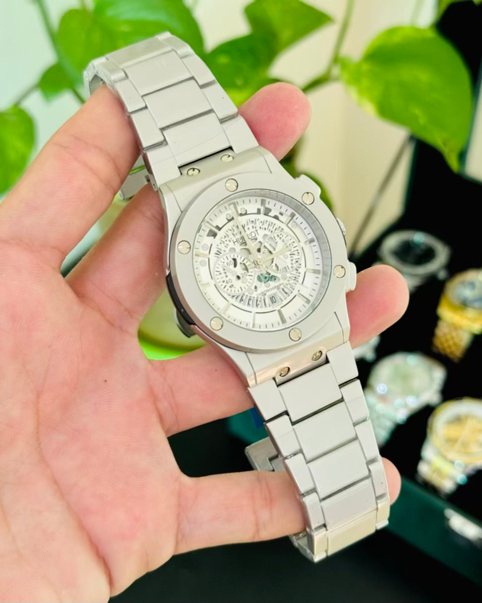 HB Stainless Steel Date Working Watch