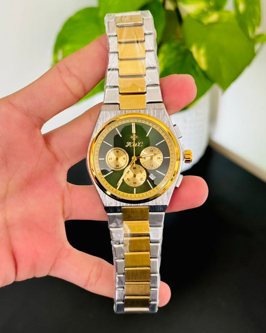 Two Tone Green Dail Chronograph-Waterproof Watch TS-02