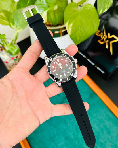 Sami Automatic Watch with Red Dail