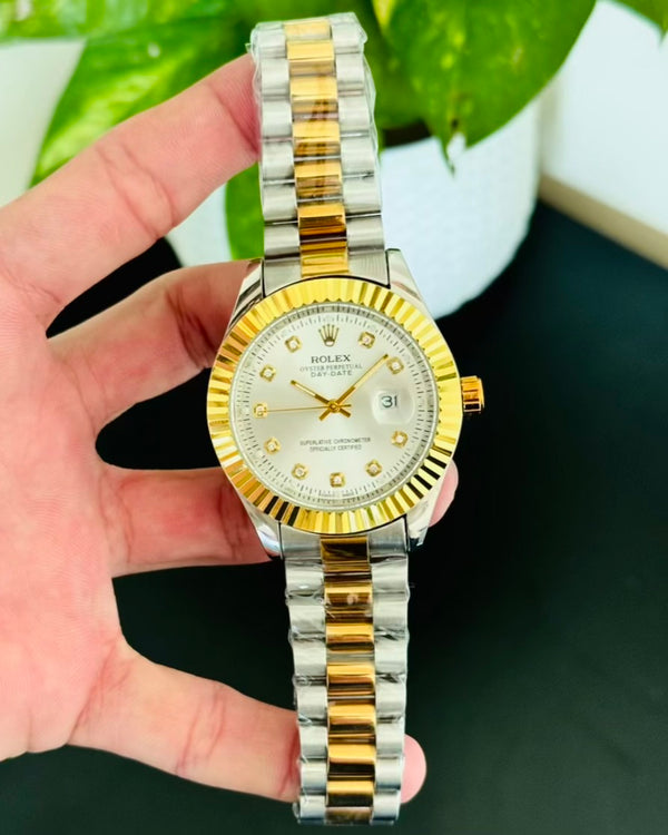 RLX Two-Tone Stainless Steel strap with Taj Lock Rl-04