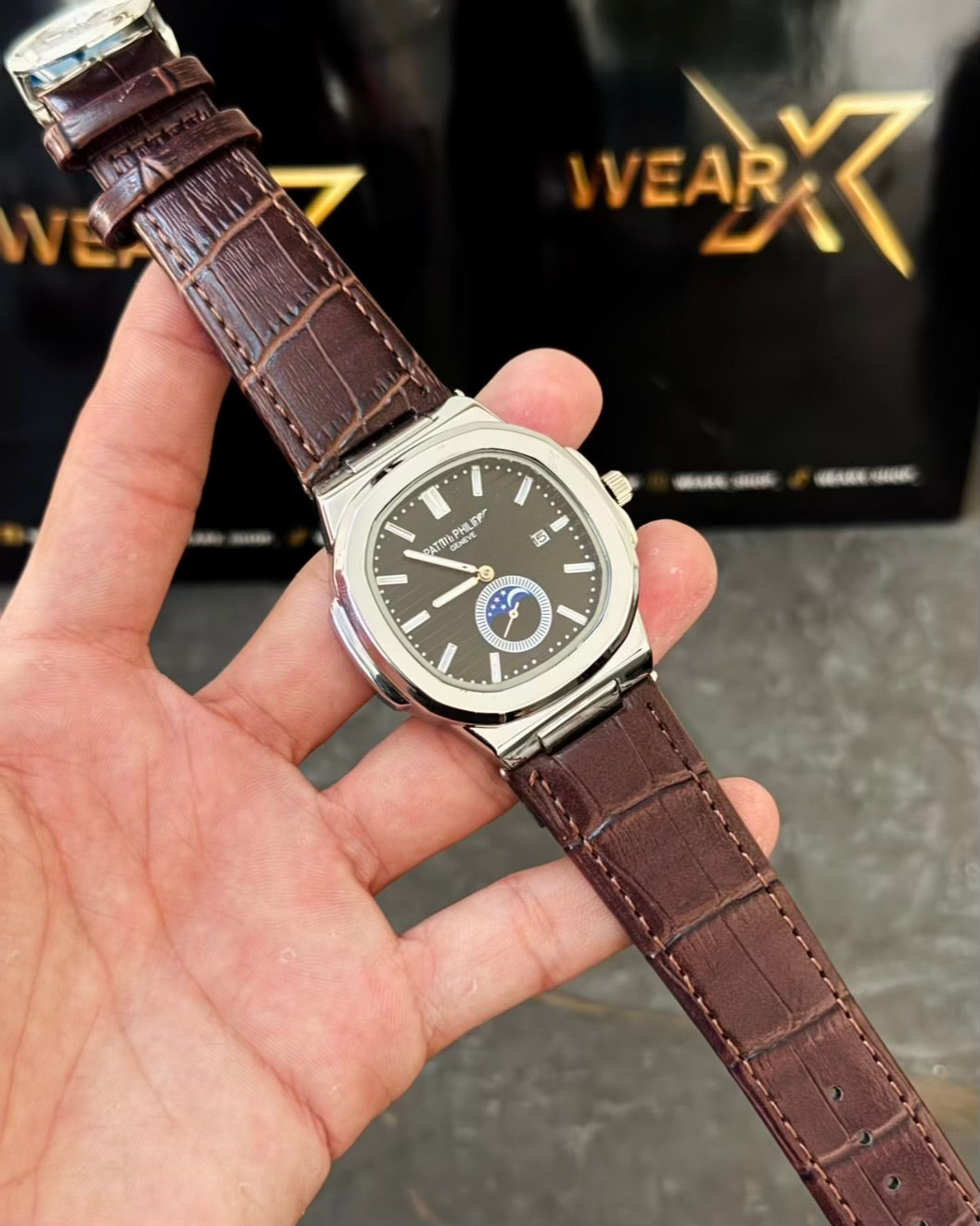 PP Black Straps Black Dail Datejust Watch PP-23