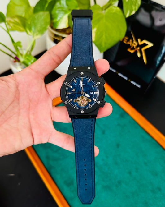 HB Sami Automatic | Blue Straps with Black Dail