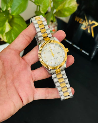 RLX Two-Tone Stainless Steel strap with Taj Lock Rl-04