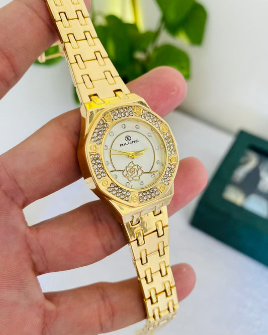 Golden Stainless Steel Watch
