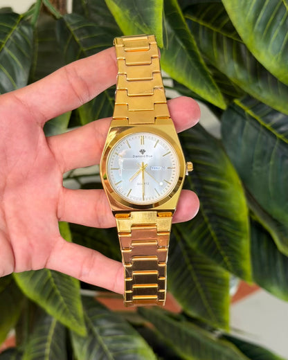 Diamond Day & Date Golden Watch