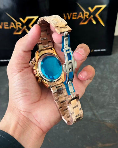 RLX Rose Gold Rainbow | Date Working Watch Rl-70