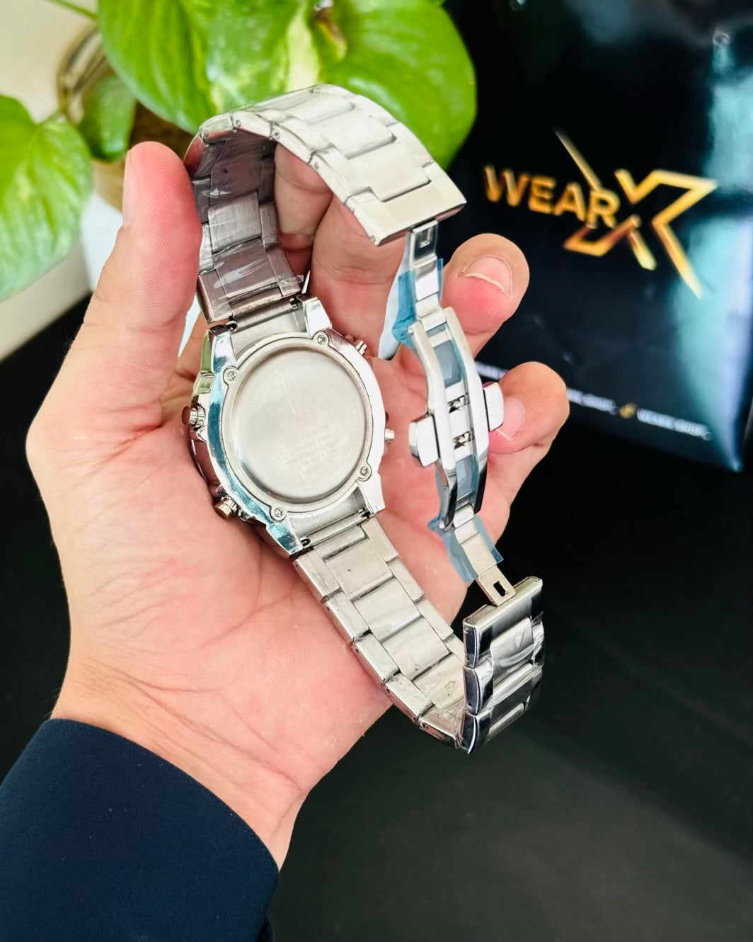 Digital & Analog Black Dail Waterproof Watch SK-01