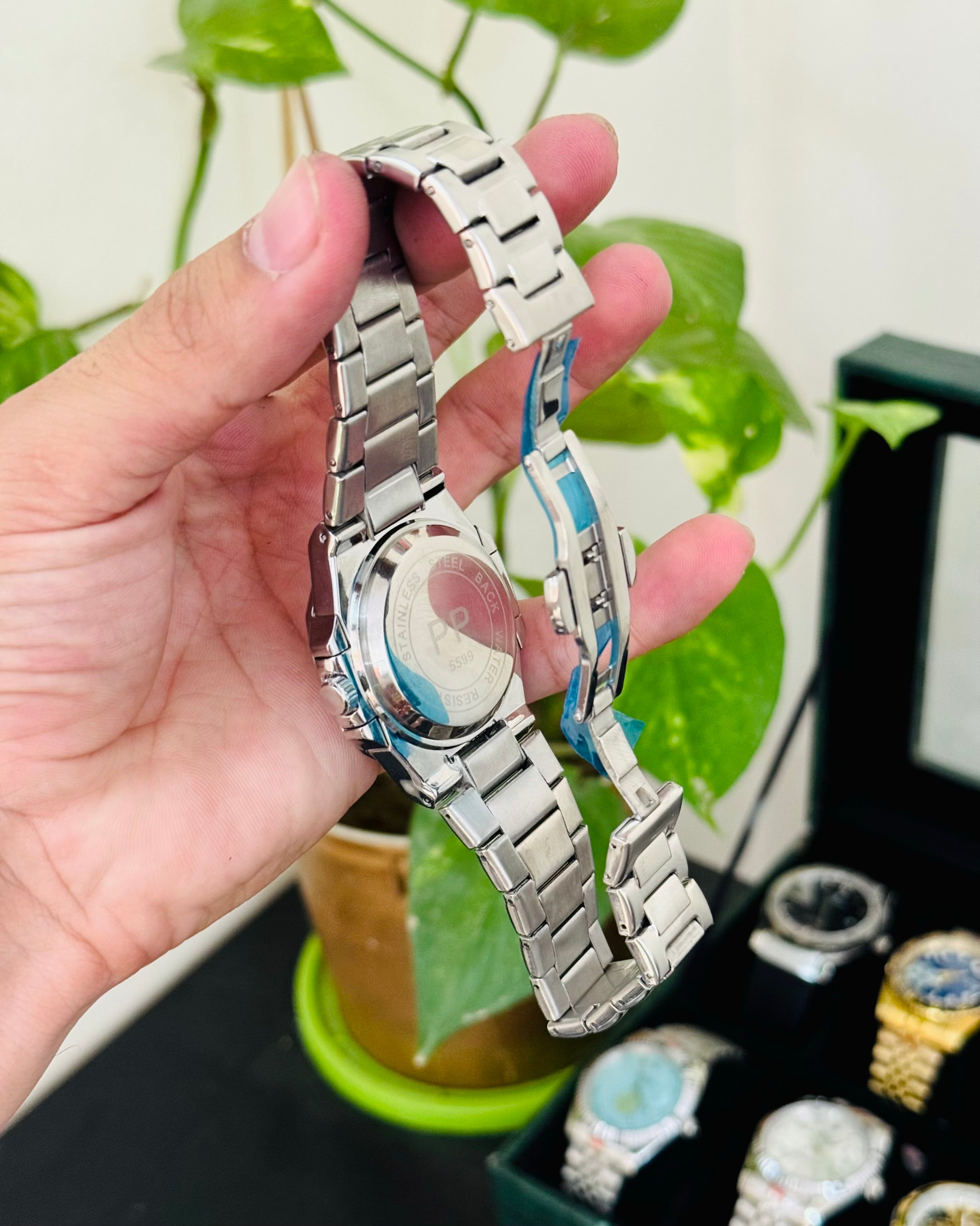 PP Stainless Steel White Dail Watch