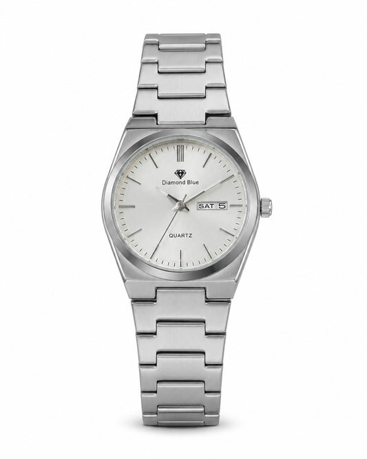 Diamond Full Silver | Day & Date | Waterproof Watch