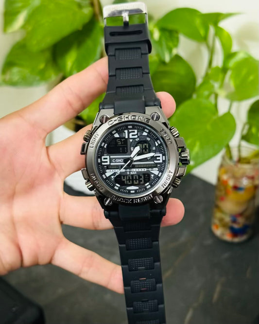 Sports Digital and Analog Waterproof Watch AS-08