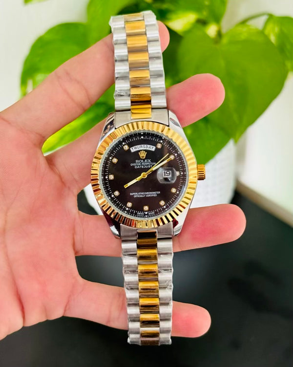 RLX Two Tone Straps- Day and date working watch Rl-13