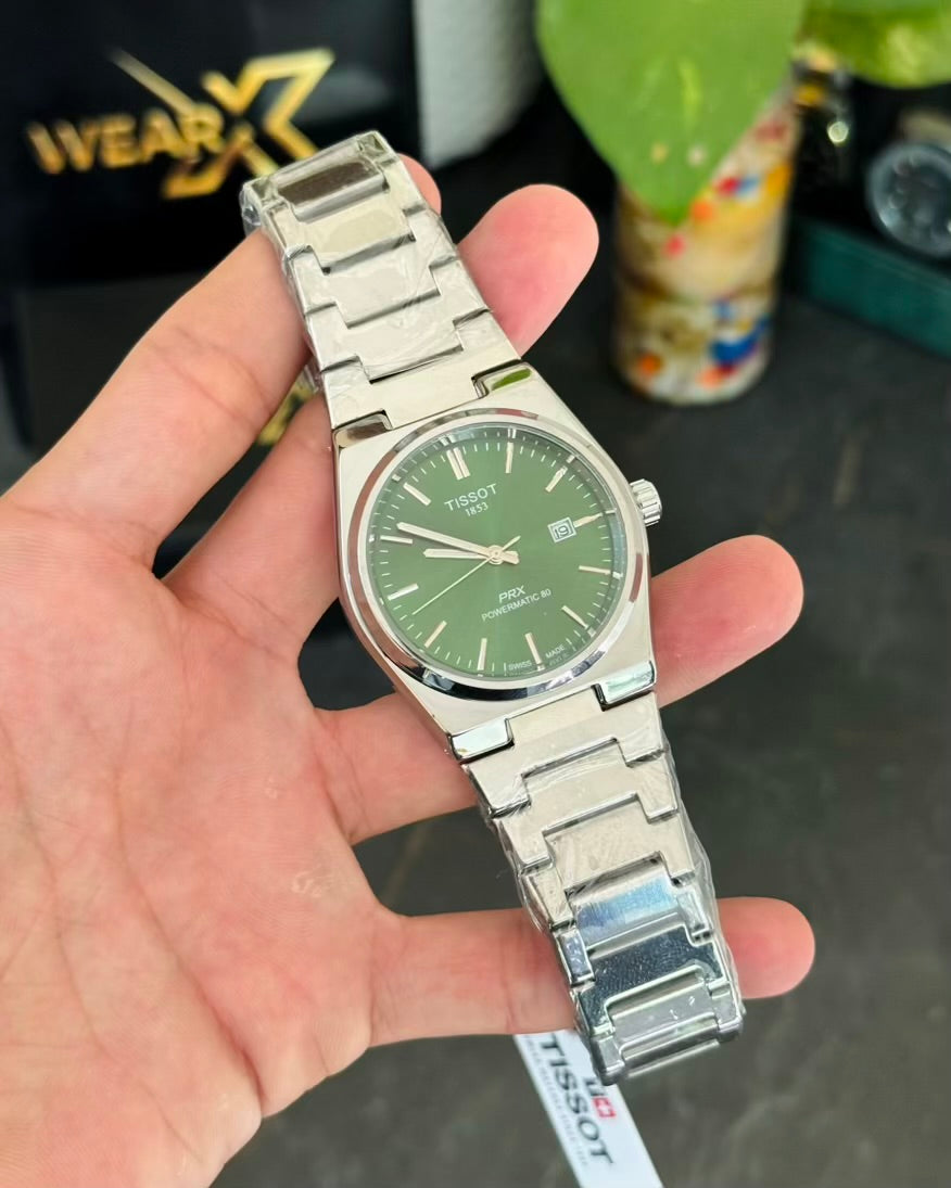 TST Sami Automatic Stainless Steel with Green Dail Watch T-08