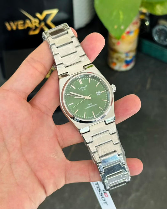 TST Sami Automatic Stainless Steel with Green Dail Watch T-08