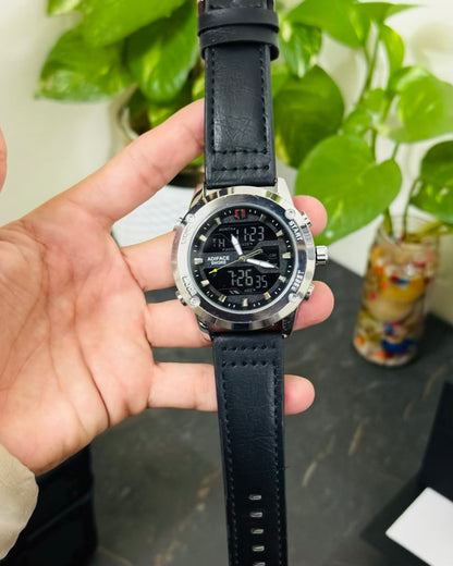 Straps Digital and Analog Waterproof Watch AS-01