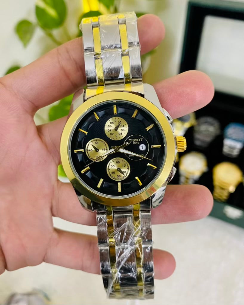 TT Stainless Steel Date Working Waterproof Watch