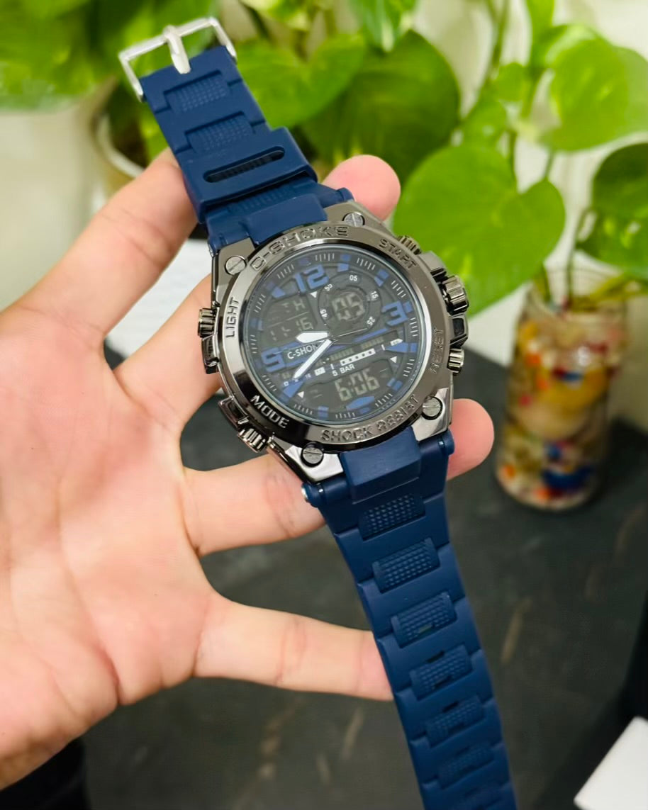 Sports Digital and Analog Waterproof Watch AS-10