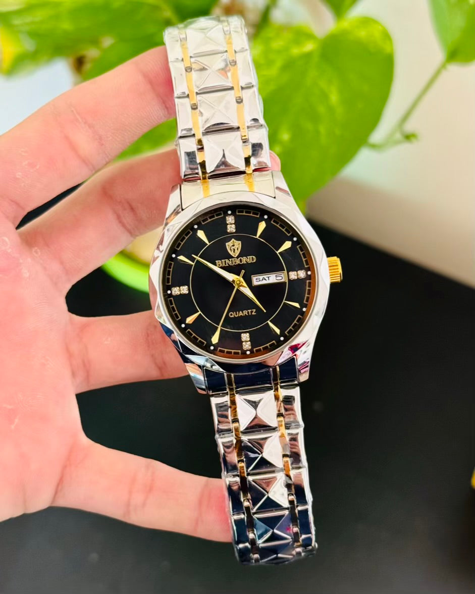 Day and Date Working Stainless Steel BN Watch BN-01