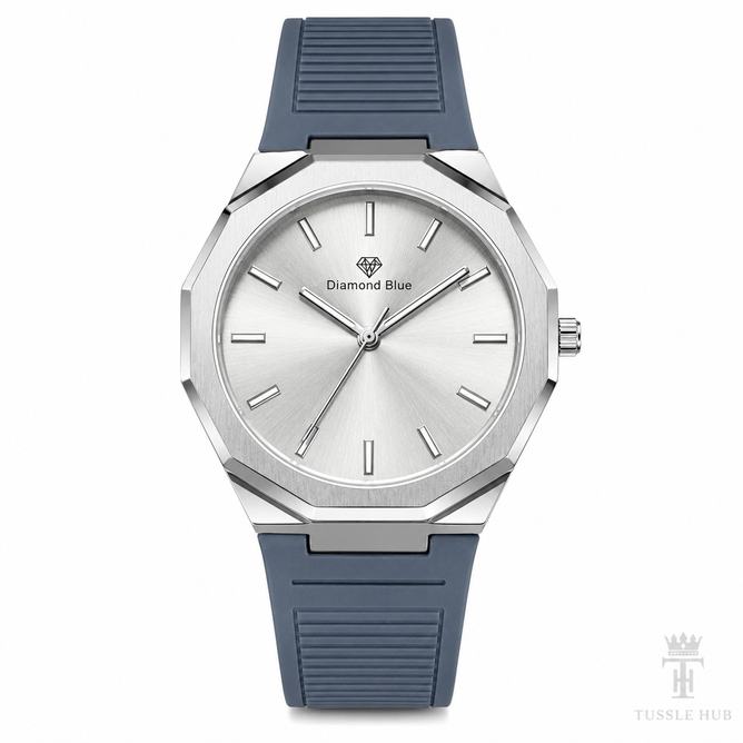Slim and Rubber Soft Strap Waterproof Watch with magnetic Lock