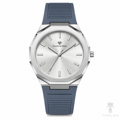 Slim and Rubber Soft Strap Waterproof Watch with magnetic Lock