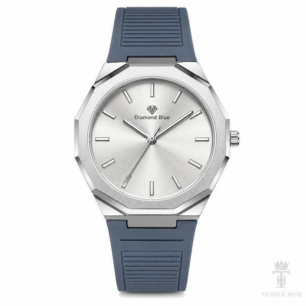 Slim and Rubber Soft Strap Waterproof Watch with magnetic Lock