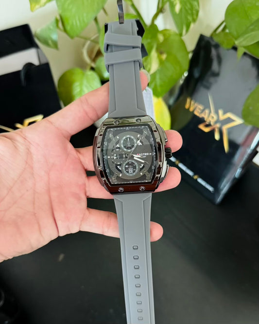 Grey Strap Black Dail Sports Watch