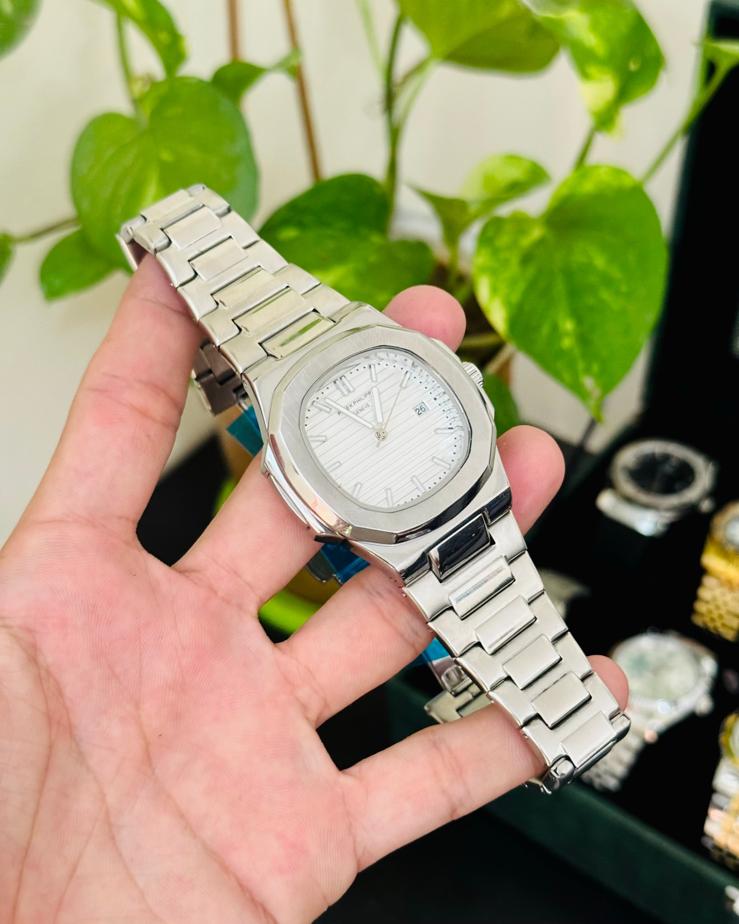 PP Stainless Steel White Dail Watch