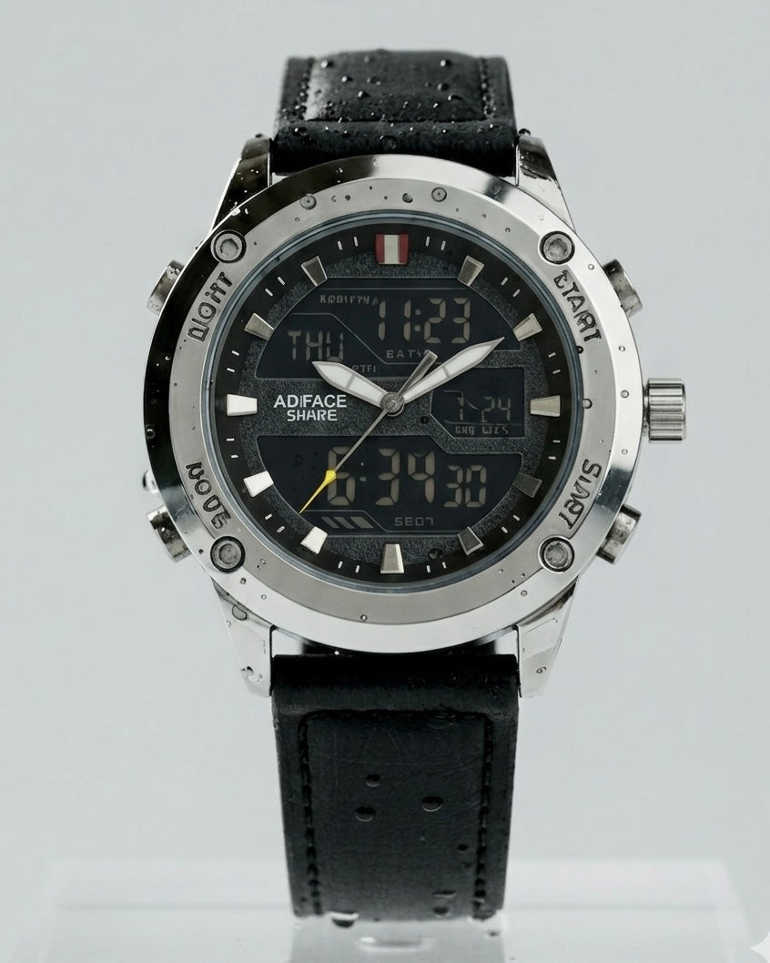 Straps Digital and Analog Waterproof Watch AS-01
