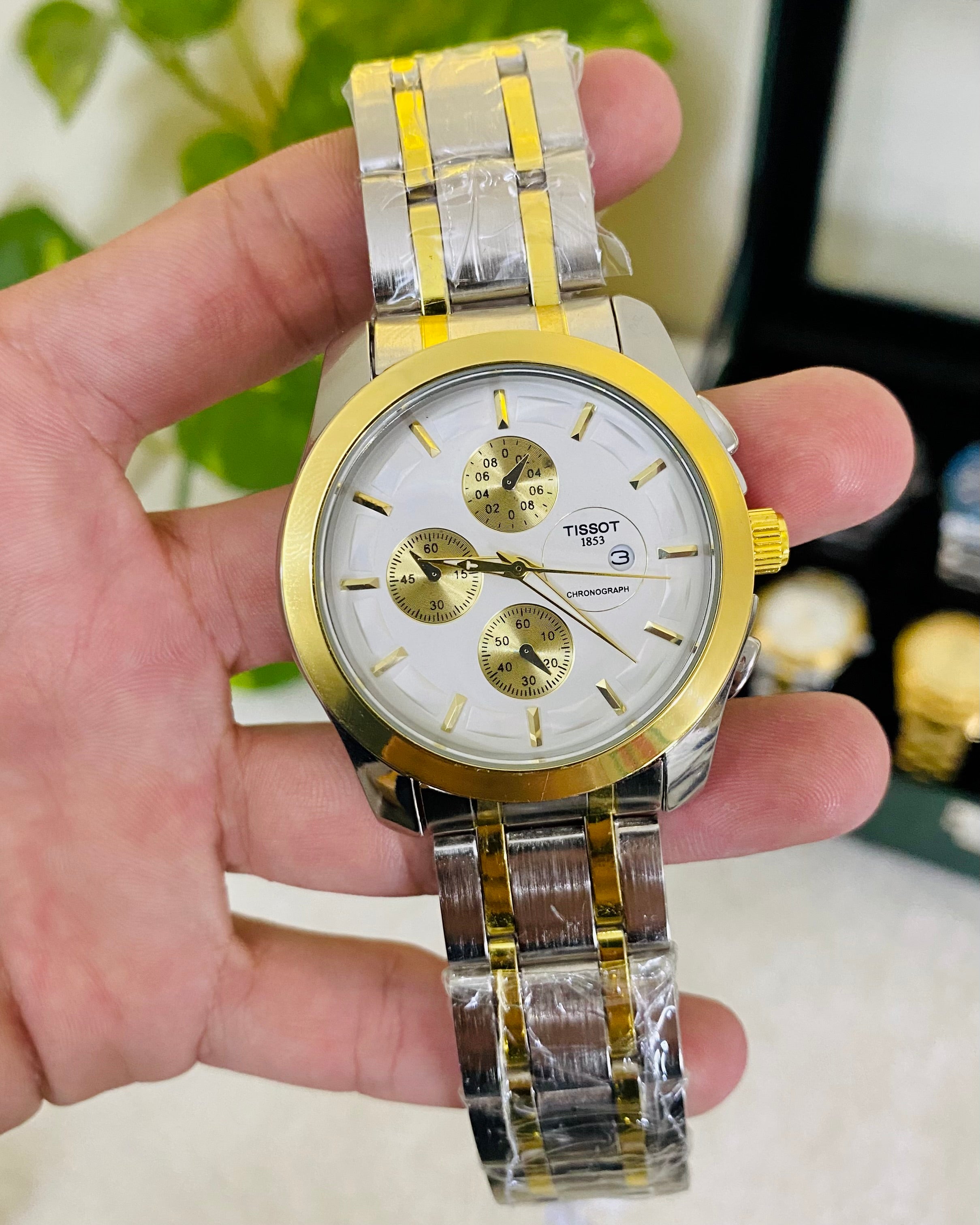 TT Stainless Steel Date Working Waterproof Watch