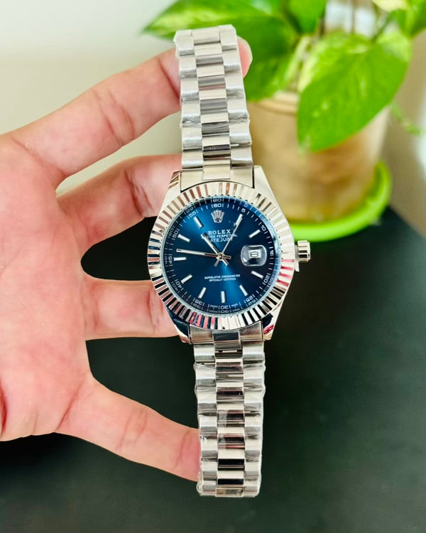 RLX Blue Dail Date Working Watch RL-09