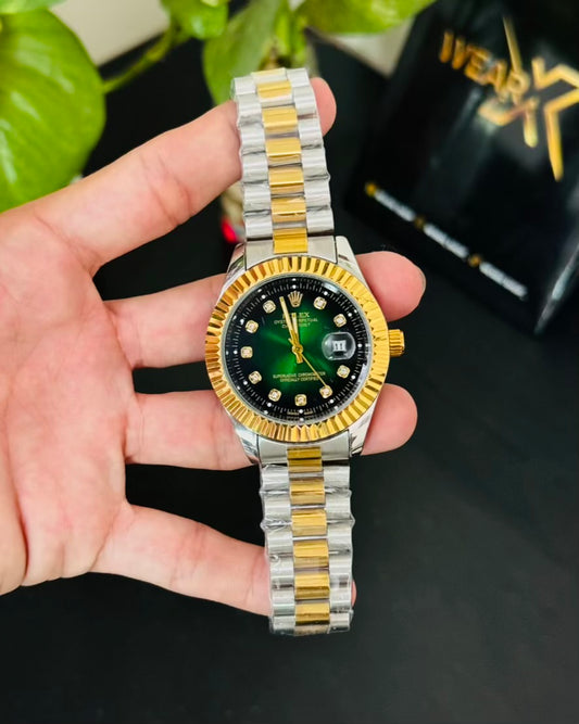 RLX Datejust Stainless Steel Green Dail Watch Rl-05