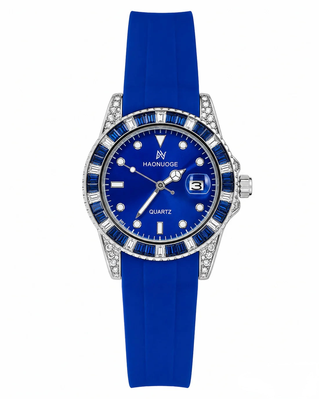 Sapphire Gem Stones Bezel Watch