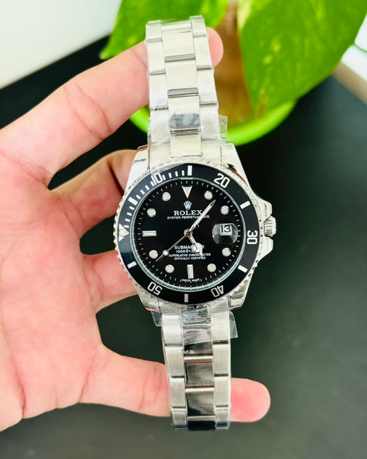 RLX Black Dial Stainless Steel Watch Rl-02