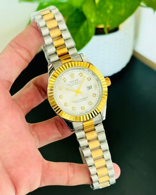 RLX Two-Tone Stainless Steel strap with Taj Lock Rl-04