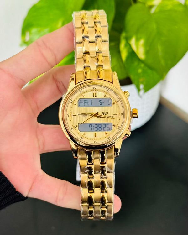 Full Golden Waterproof Watch SW-16