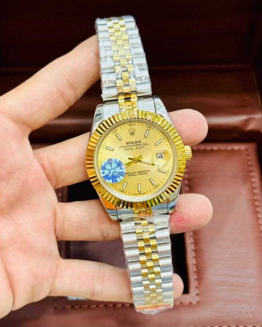 RLX Automatic Scratch-Resistant Glass Date Watch