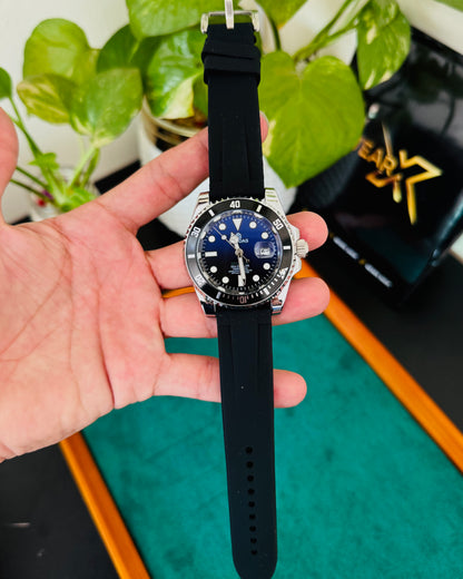 Sami Automatic Watch with Blue Dail