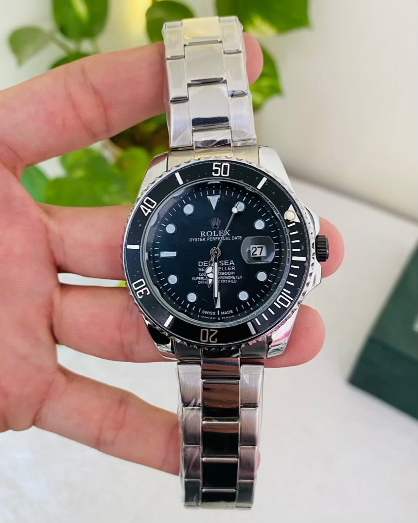 RLX Black Dial Stainless Steel Watch Rl-02