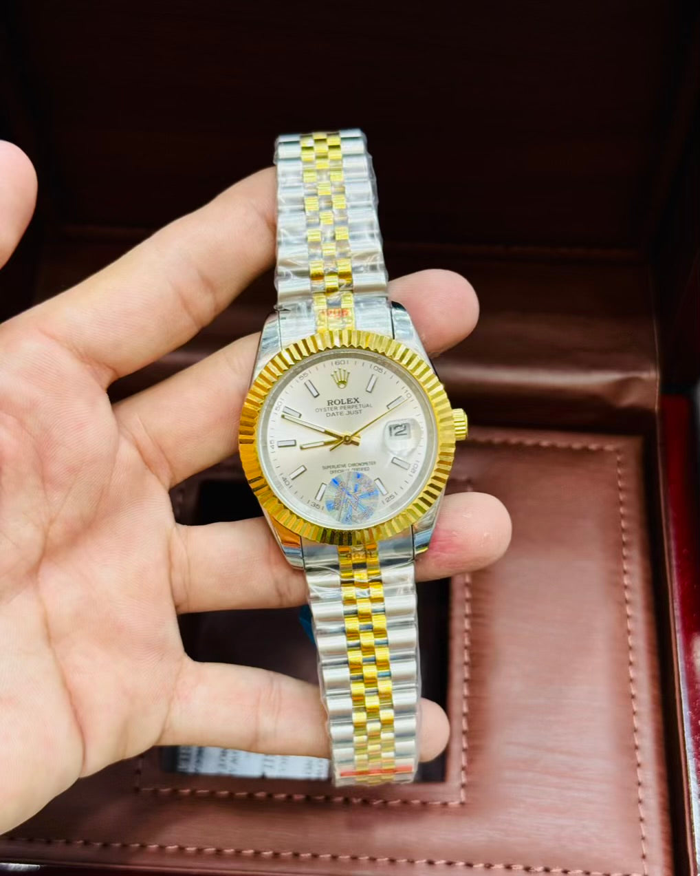 RLX Automatic Scratch-Resistant Glass DateJust Watch