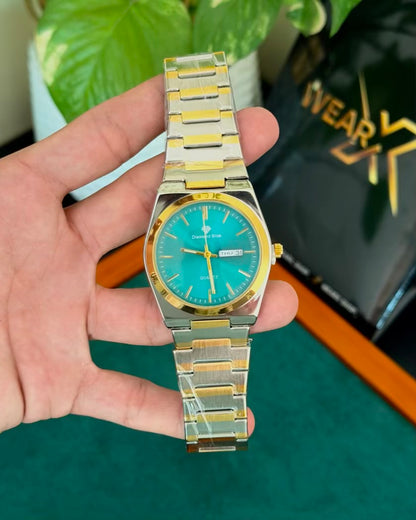 Diamond Two Tone with Tifny | Day & Date | Waterproof Watch
